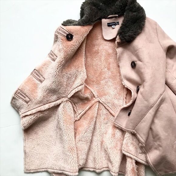 Jean Bourget pink faux suede flare jacket EUC 6Y - Picture 5 of 8